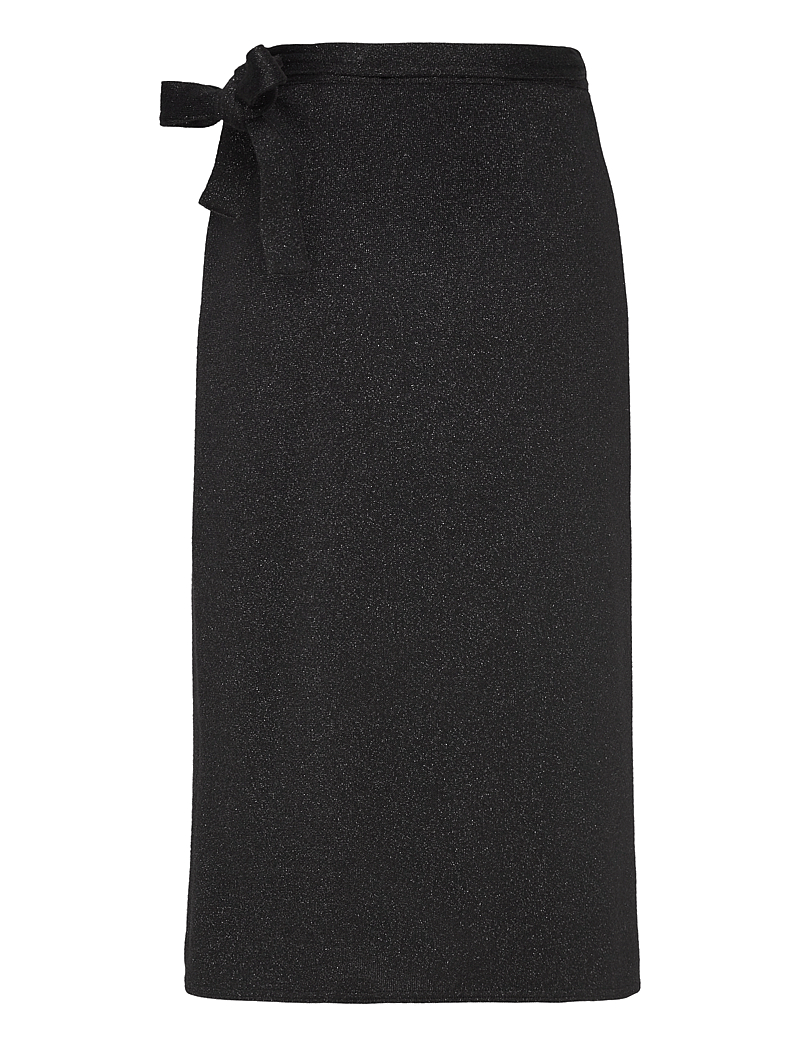 Ida Sjöstedt - CHELSIE KNIT SKIRT - wickelröcke - black knit shimmer - 2