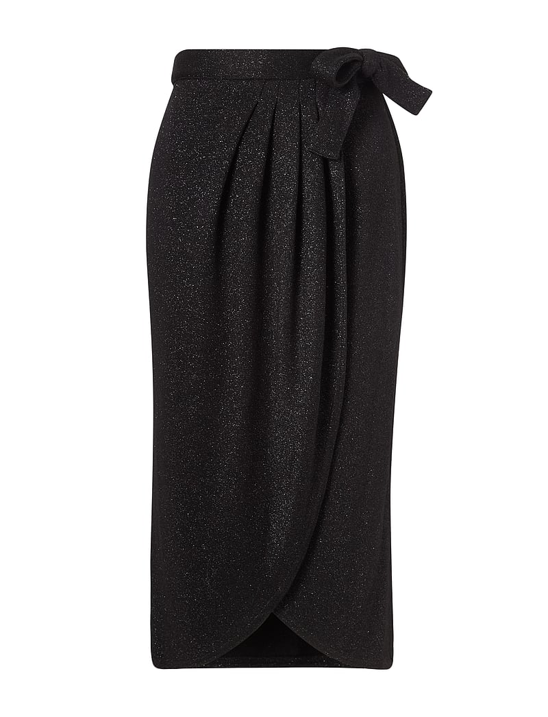 Ida Sjöstedt - CHELSIE KNIT SKIRT - wickelröcke - black knit shimmer - 0