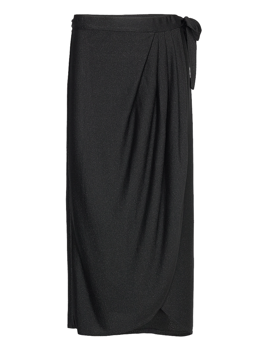 Ida Sjöstedt - CHELSIE KNIT SKIRT - wickelröcke - black shimmer - 1