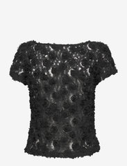 Ida Sjöstedt - 017 ELOISE TOP - blouses met korte mouwen - black - 2