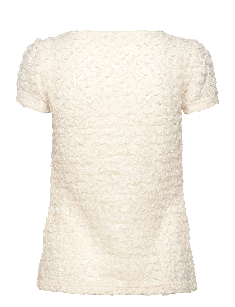 Ida Sjöstedt - 242 EMILE TOP - short-sleeved blouses - creme white 3d - 2