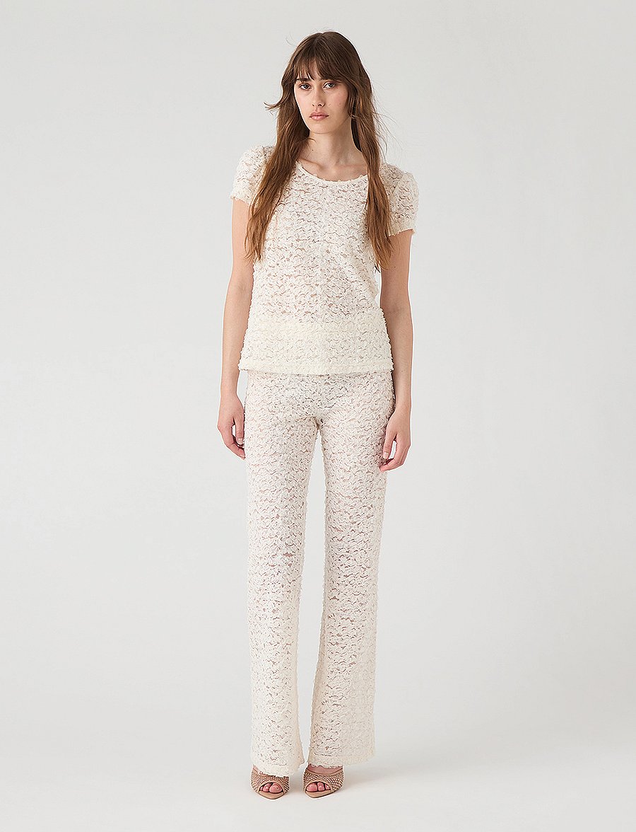 Ida Sjöstedt - 242 EMILE TOP - short-sleeved blouses - creme white 3d - 0