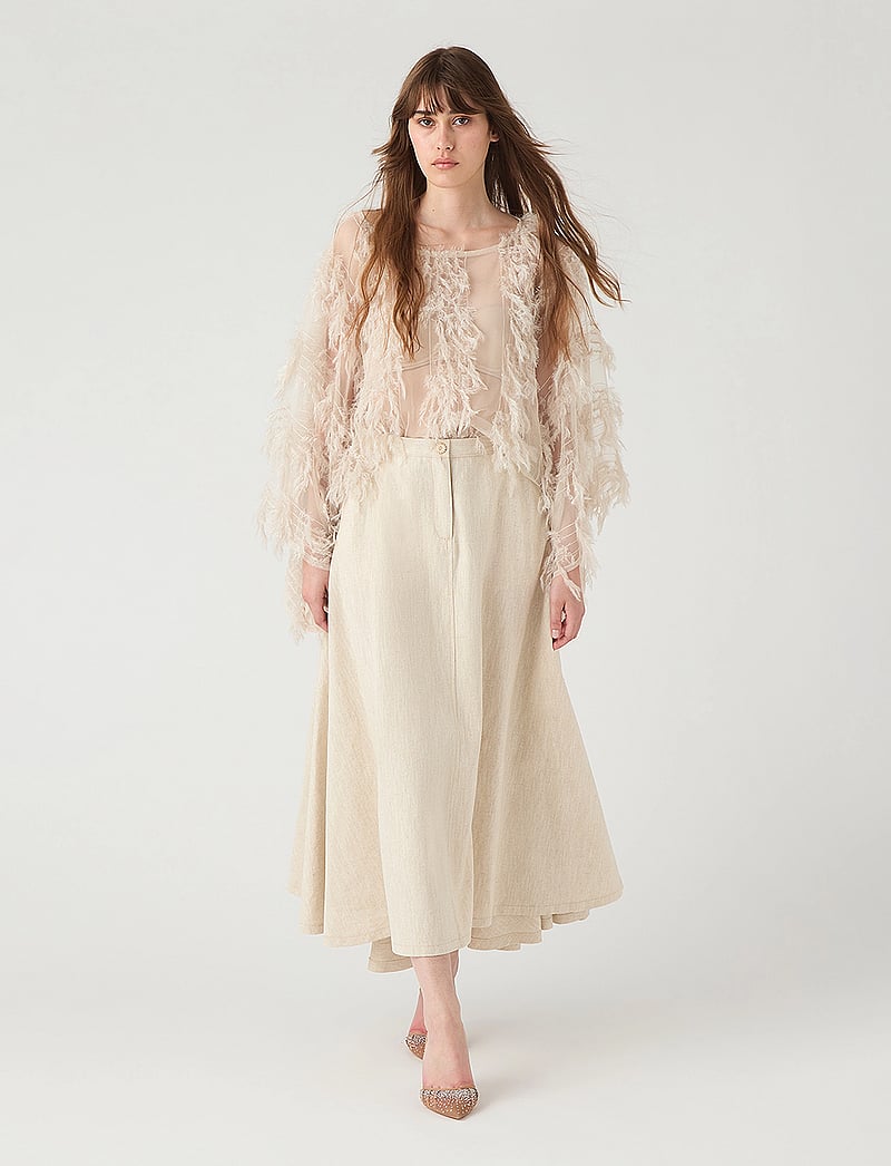Ida Sjöstedt - 364 FLORENCE TOP - pikkade varrukatega pluusid - light beige - 0