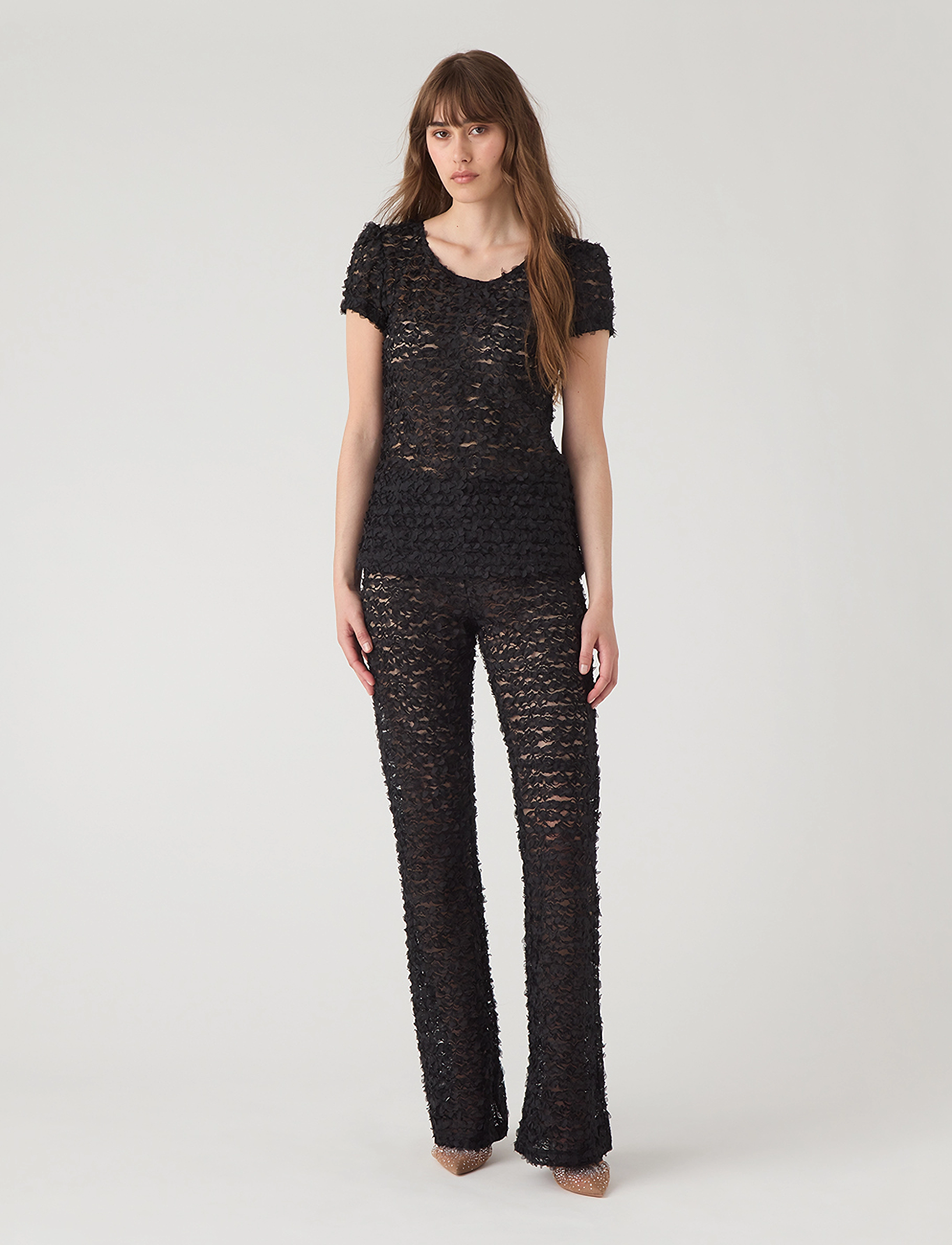 Ida Sjöstedt 367 01 Gina Trousers, 38, Black, Bukser > Flared, Dame