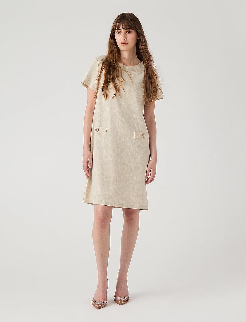 Ida Sjöstedt - 363 01 HANNAH DRESS - cocktailkleider - natural linen - 0