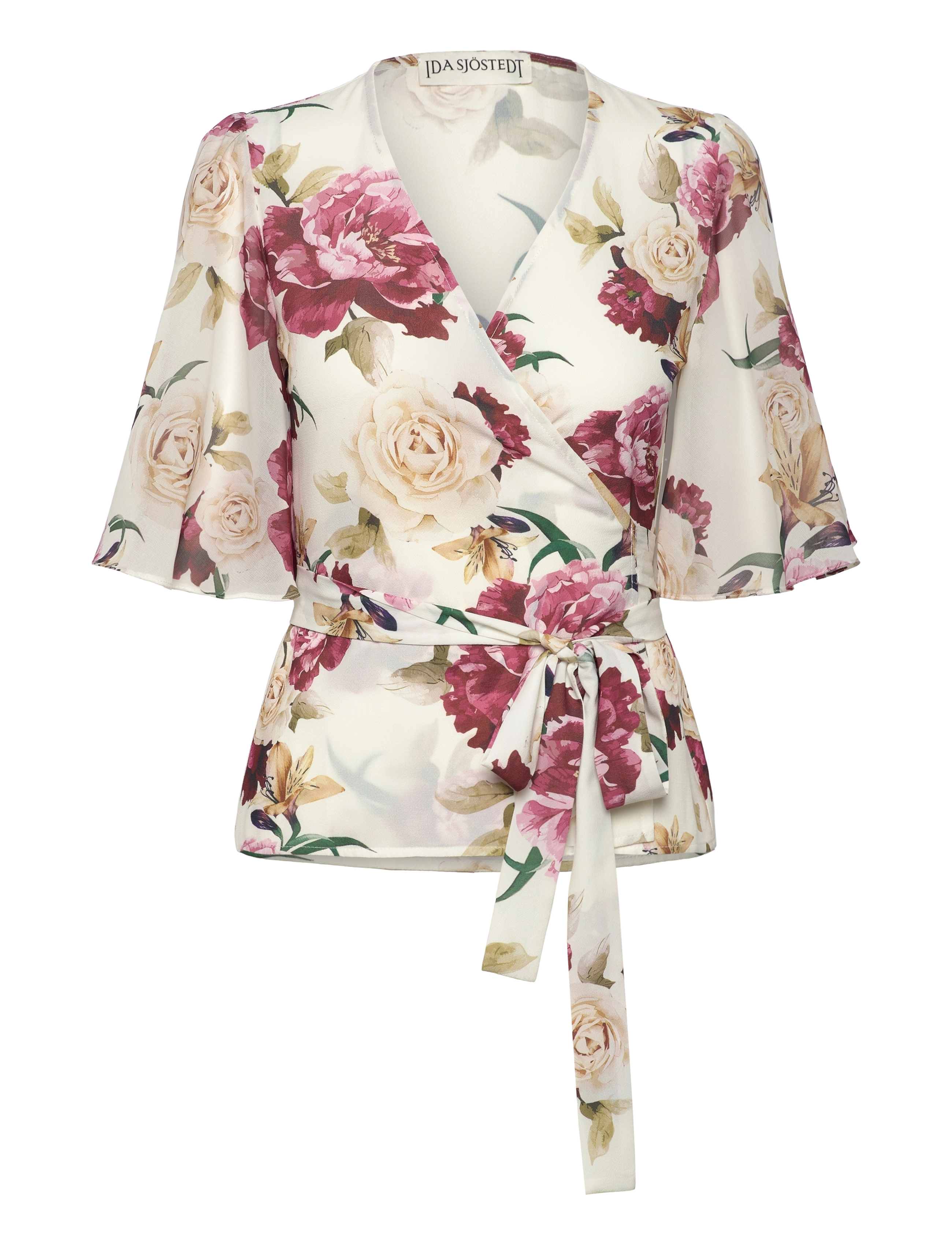 CREME RED FLORAL