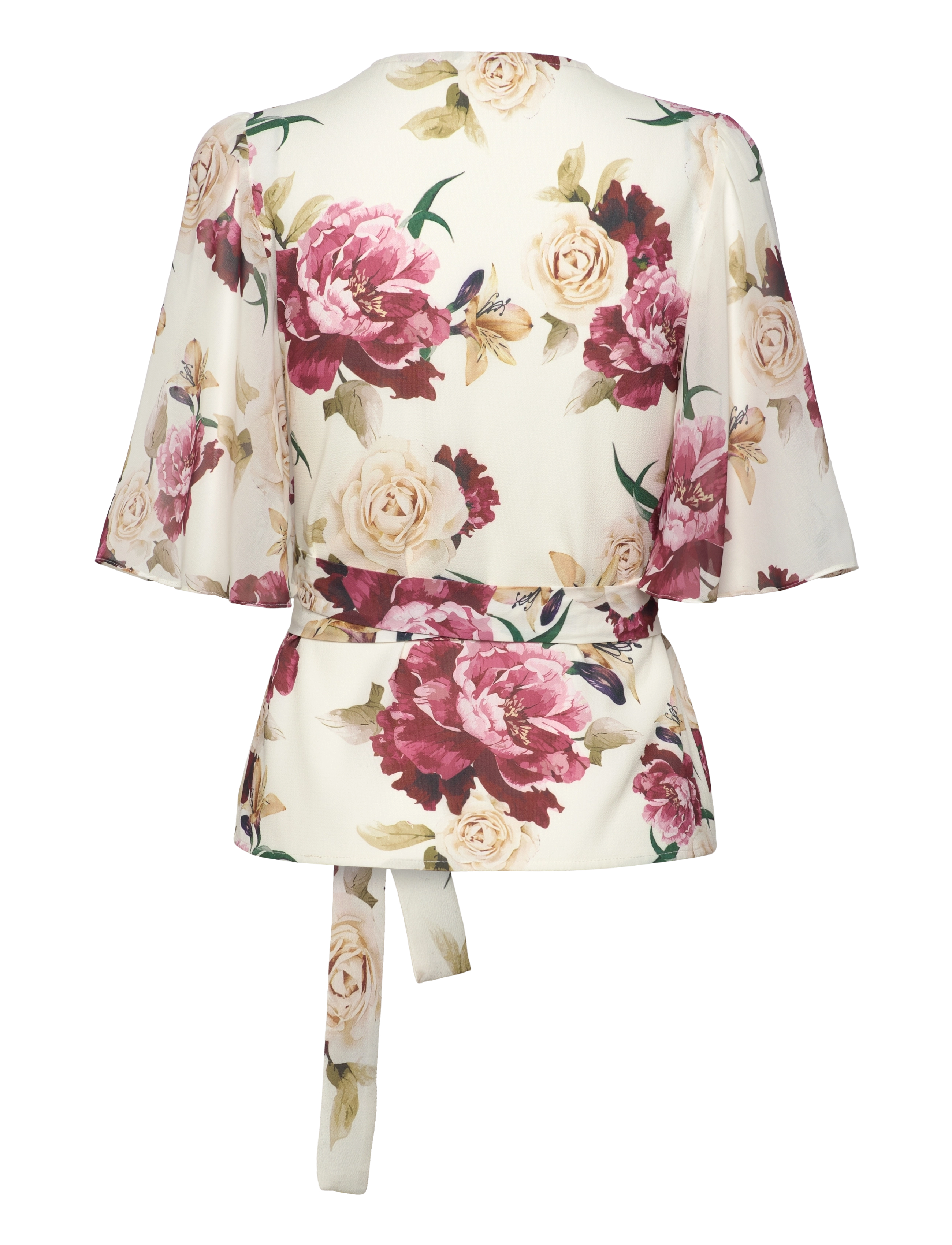 Ida Sjöstedt - 358 HARPER BLOUSE - blouses à manches courtes - creme red floral - 2