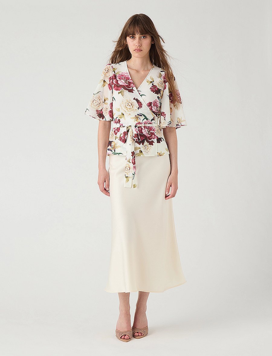 Ida Sjöstedt - 358 HARPER BLOUSE - blouses à manches courtes - creme red floral - 0