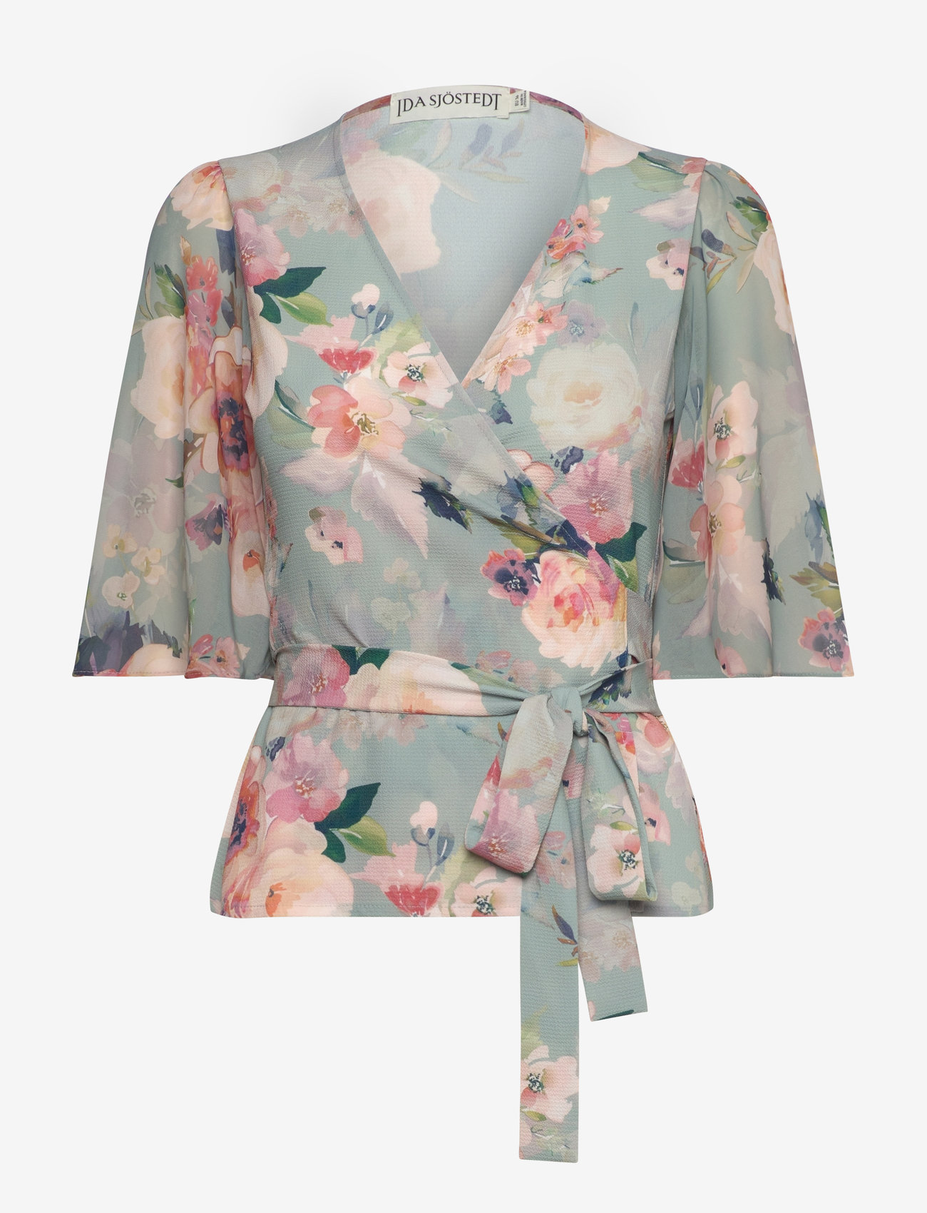 Ida Sjöstedt - 358 HARPER BLOUSE - lyhythihaiset puserot - pastel floral - 0