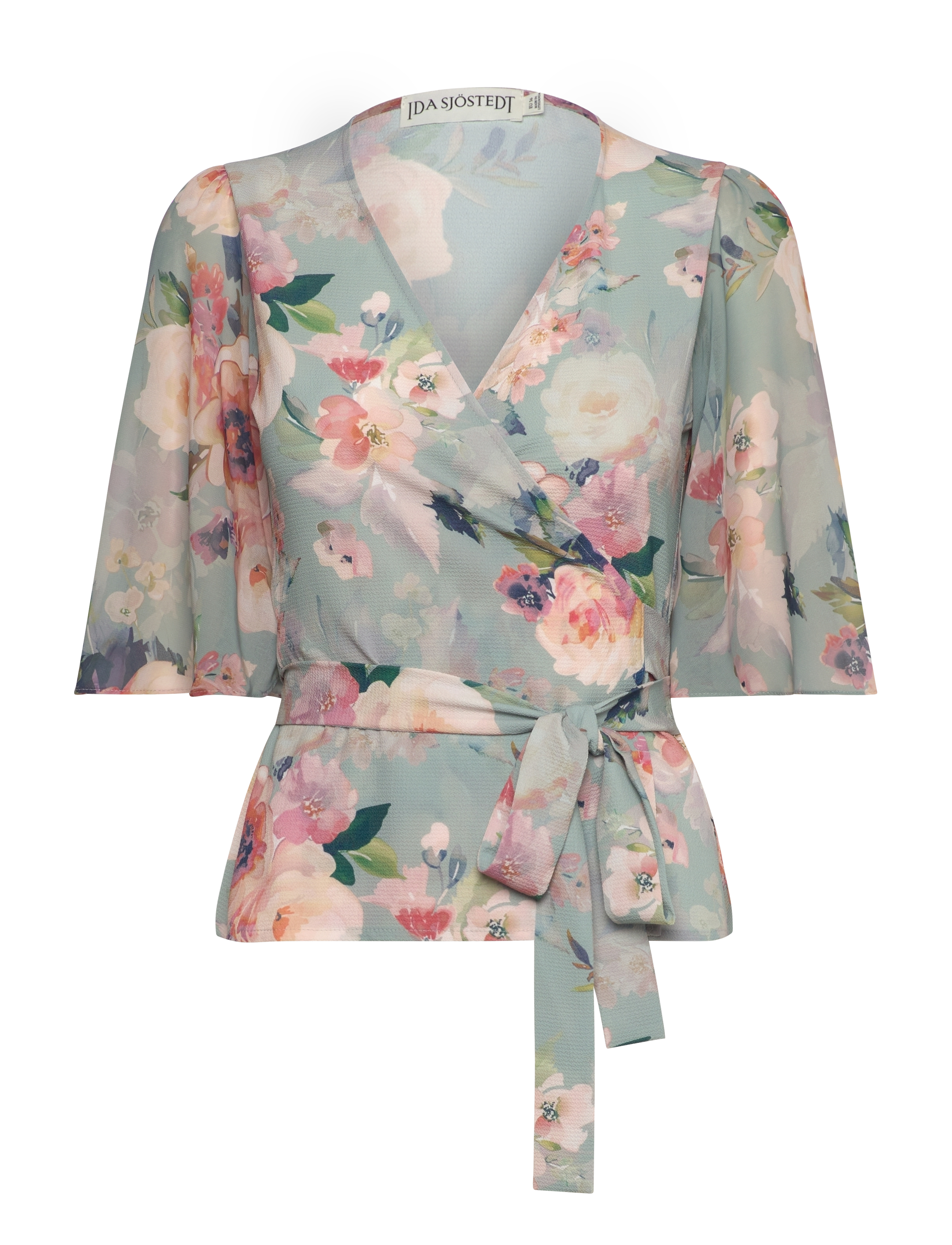 Ida Sjöstedt - 358 HARPER BLOUSE - blūzes ar īsām piedurknēm - pastel floral - 0