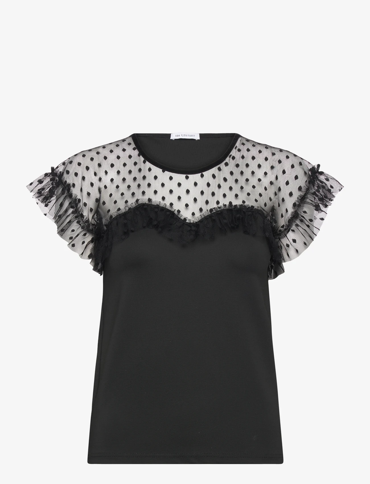 Ida Sjöstedt - ISLA TOP - blouses korte mouwen - black dot - 0