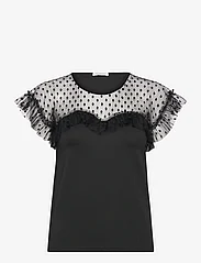 Ida Sjöstedt - ISLA TOP - short-sleeved blouses - black dot - 0