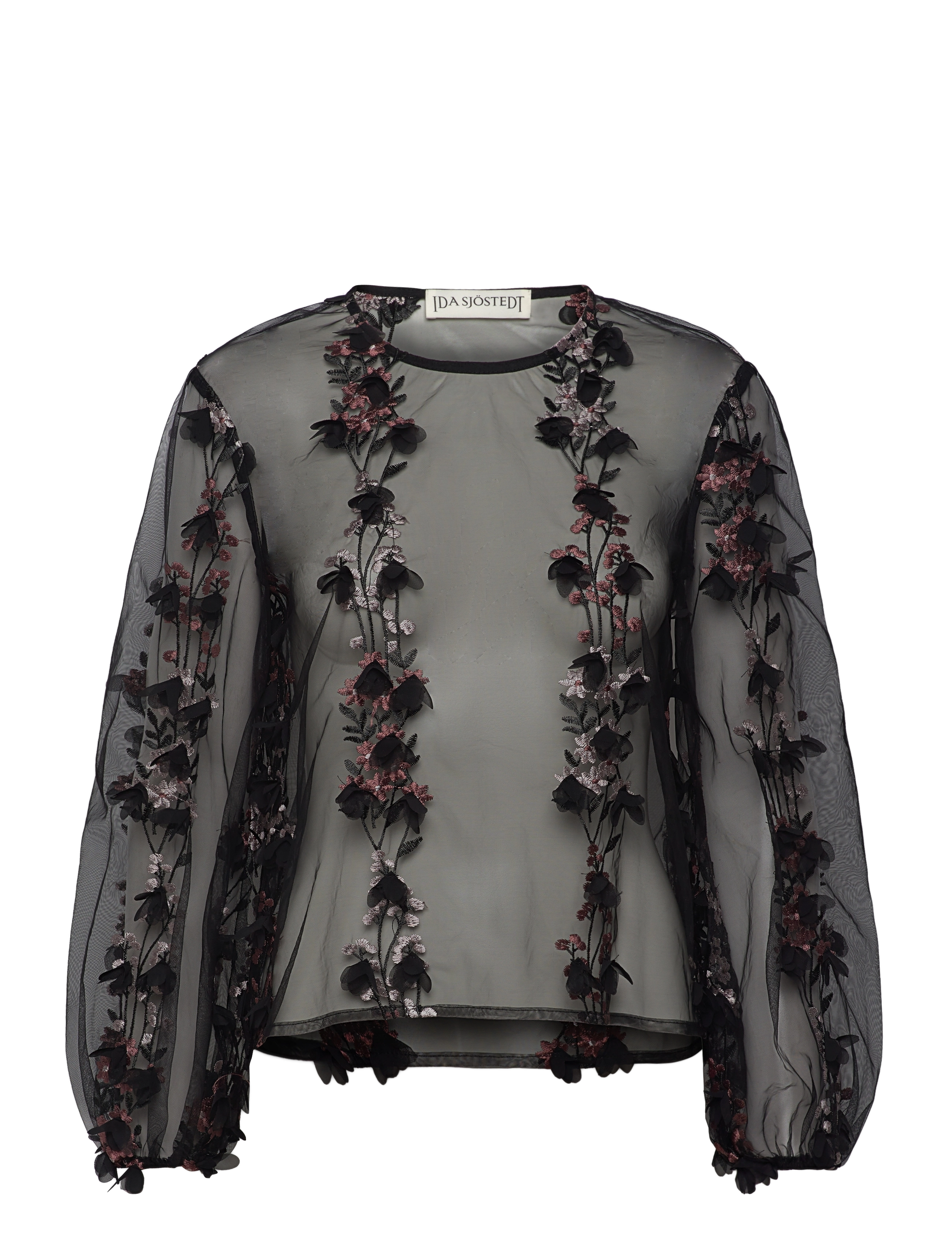 IDA SJÖSTEDT 347 02 Jenny Embroidery Oberteil Schwarz - 44 - Damen