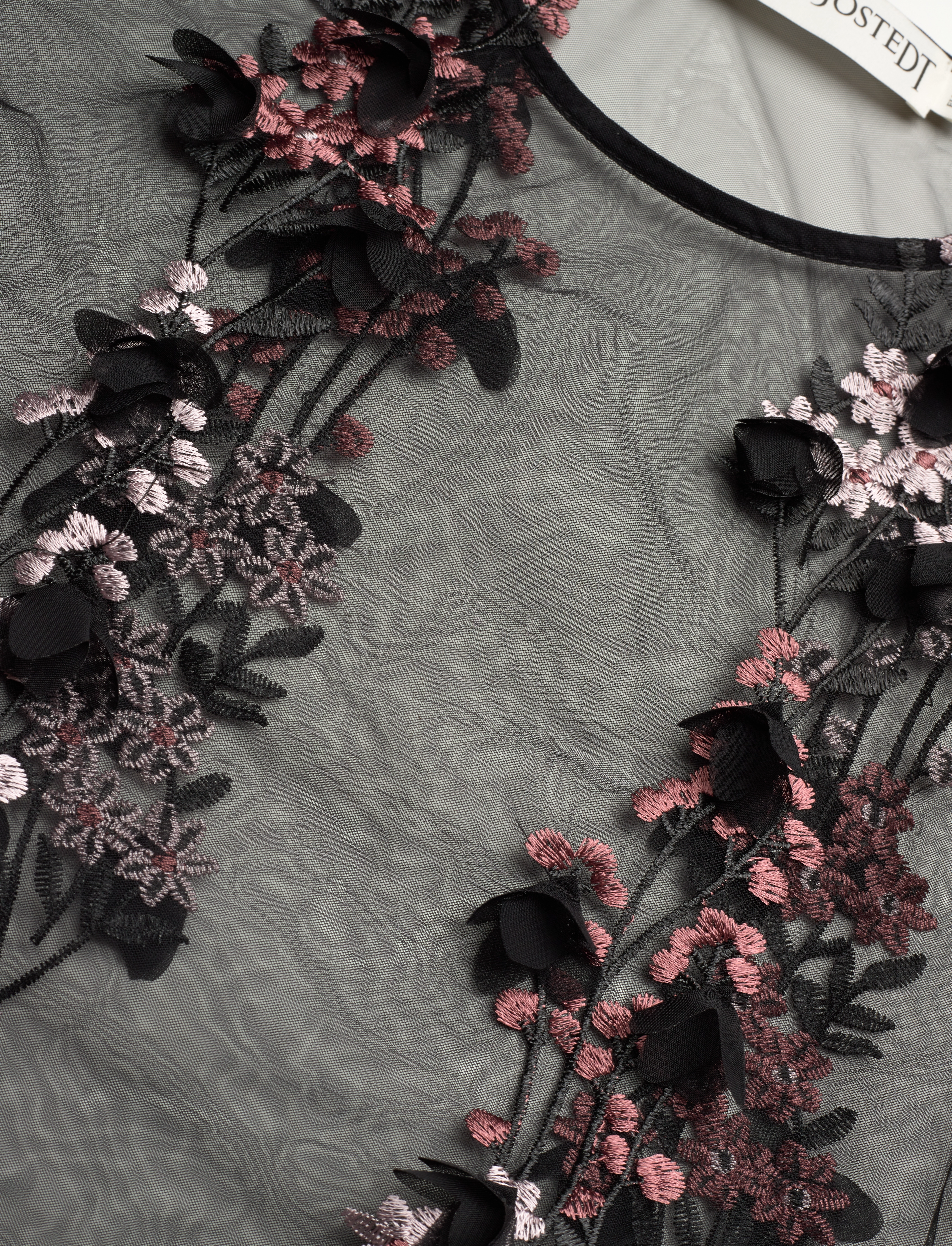 Ida Sjöstedt - 347 02 JENNY EMBROIDERY TOP - palaidinukės ilgomis rankovėmis - black embroidery - 3