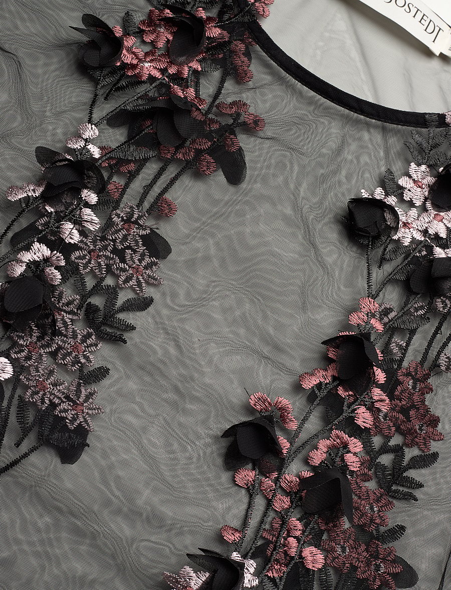 Ida Sjöstedt - 347 02 JENNY EMBROIDERY TOP - pitkähihaiset paidat - black embroidery - 3
