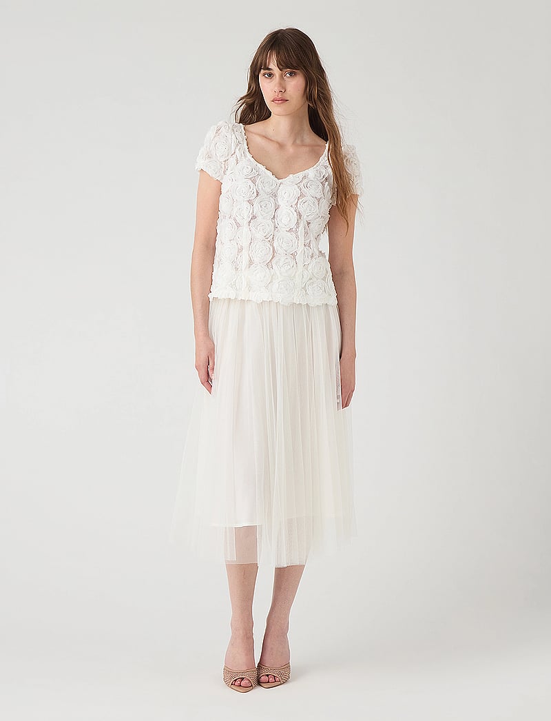 Ida Sjöstedt - 261 LOUISE TOP - kurzämlige blusen - ivory - 0