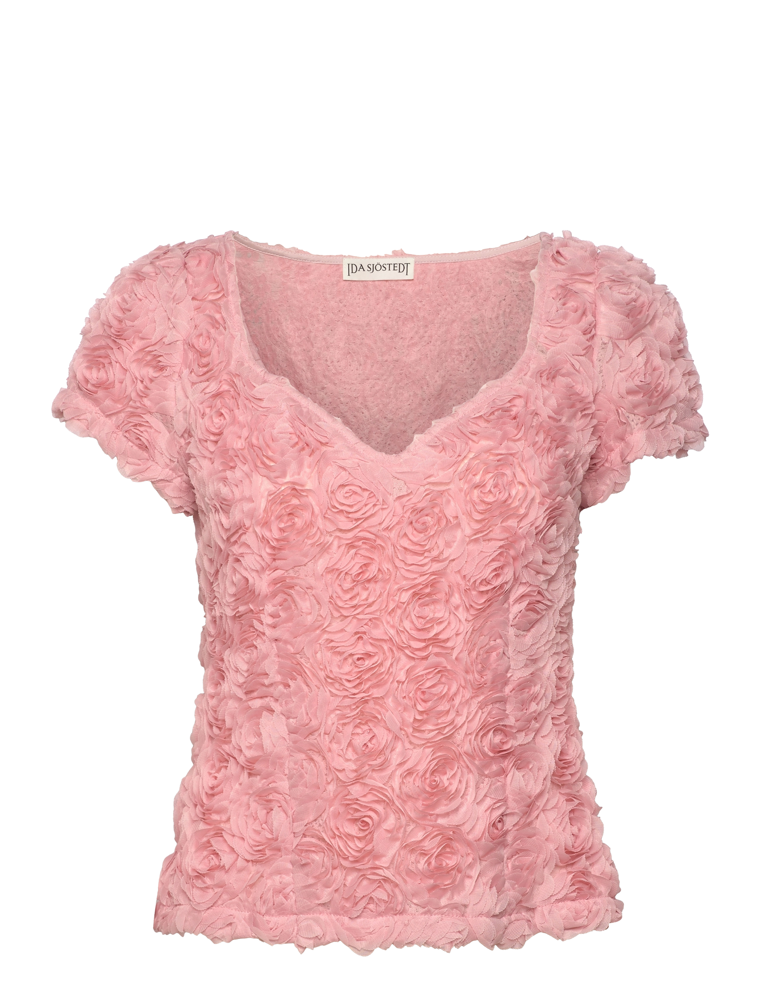Ida Sjöstedt 261 LOUISE TOP - Bluser - PINK / pink/rose