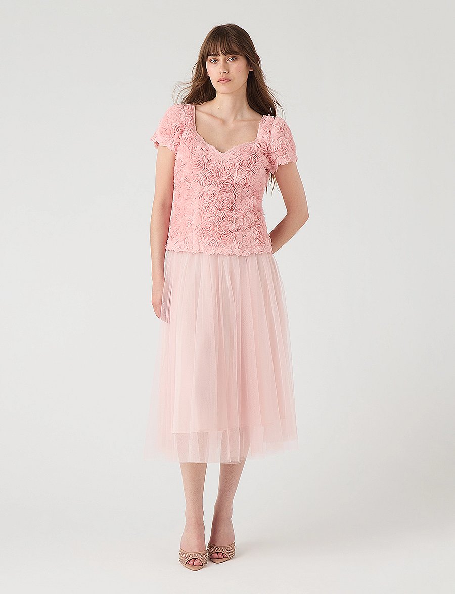 Ida Sjöstedt - 261 LOUISE TOP - lühikeste varrukatega pluusid - pink - 0
