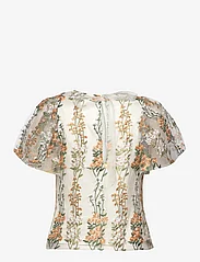 Ida Sjöstedt - 286 MAGDA EMBROIDERY TOP - blouses met korte mouwen - floral embroidery - 2
