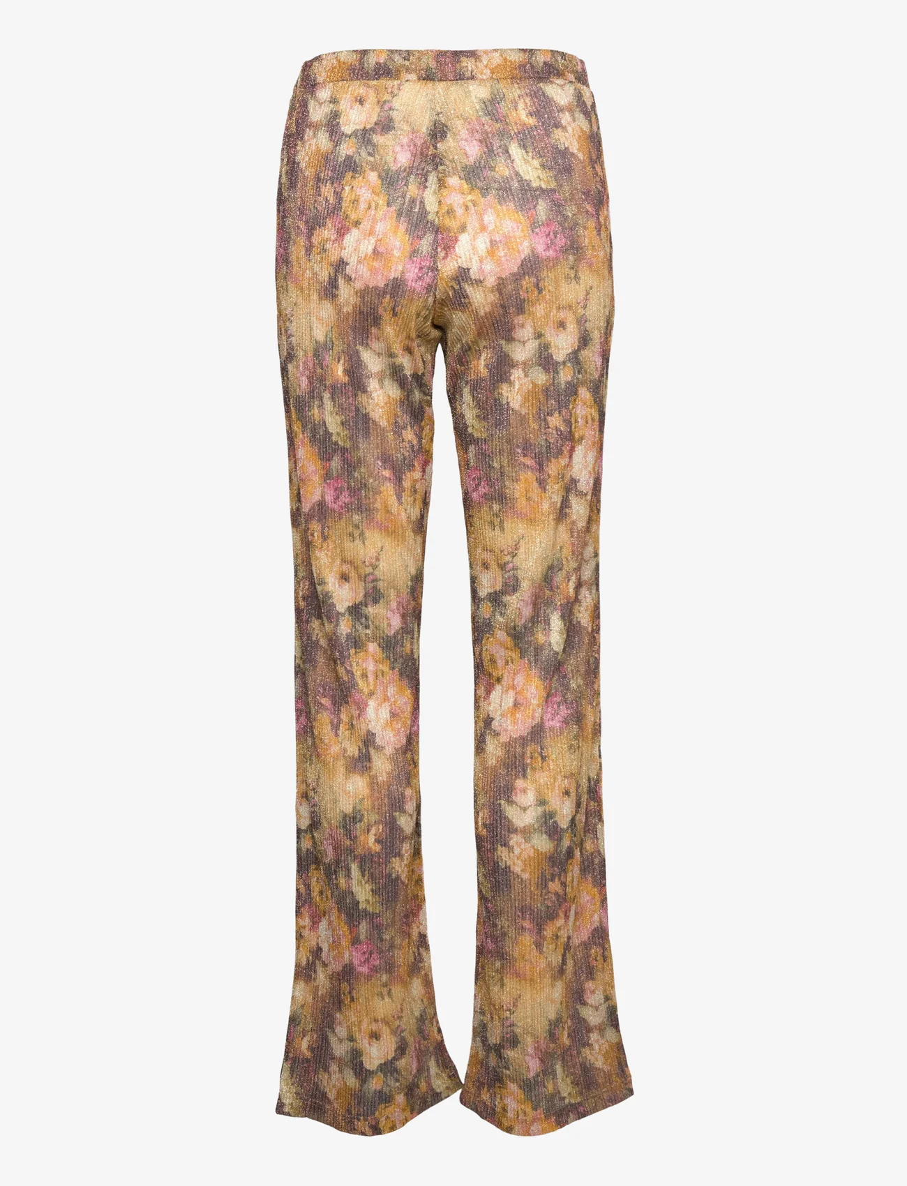 Ida Sjöstedt - MARTINE TROUSERS - trousers - floral gold glitter - 1