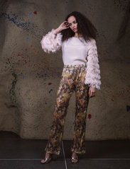 Ida Sjöstedt - MARTINE TROUSERS - trousers - floral gold glitter - 2