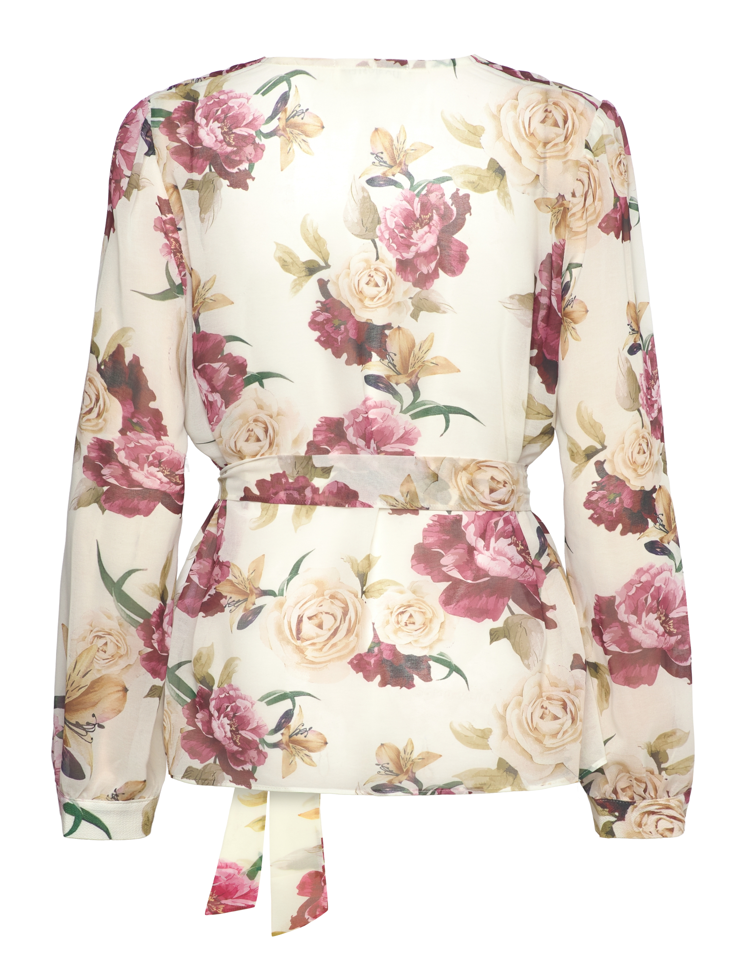 Ida Sjöstedt - 359 MEGHAN BLOUSE - langärmelige blusen - creme red floral - 2