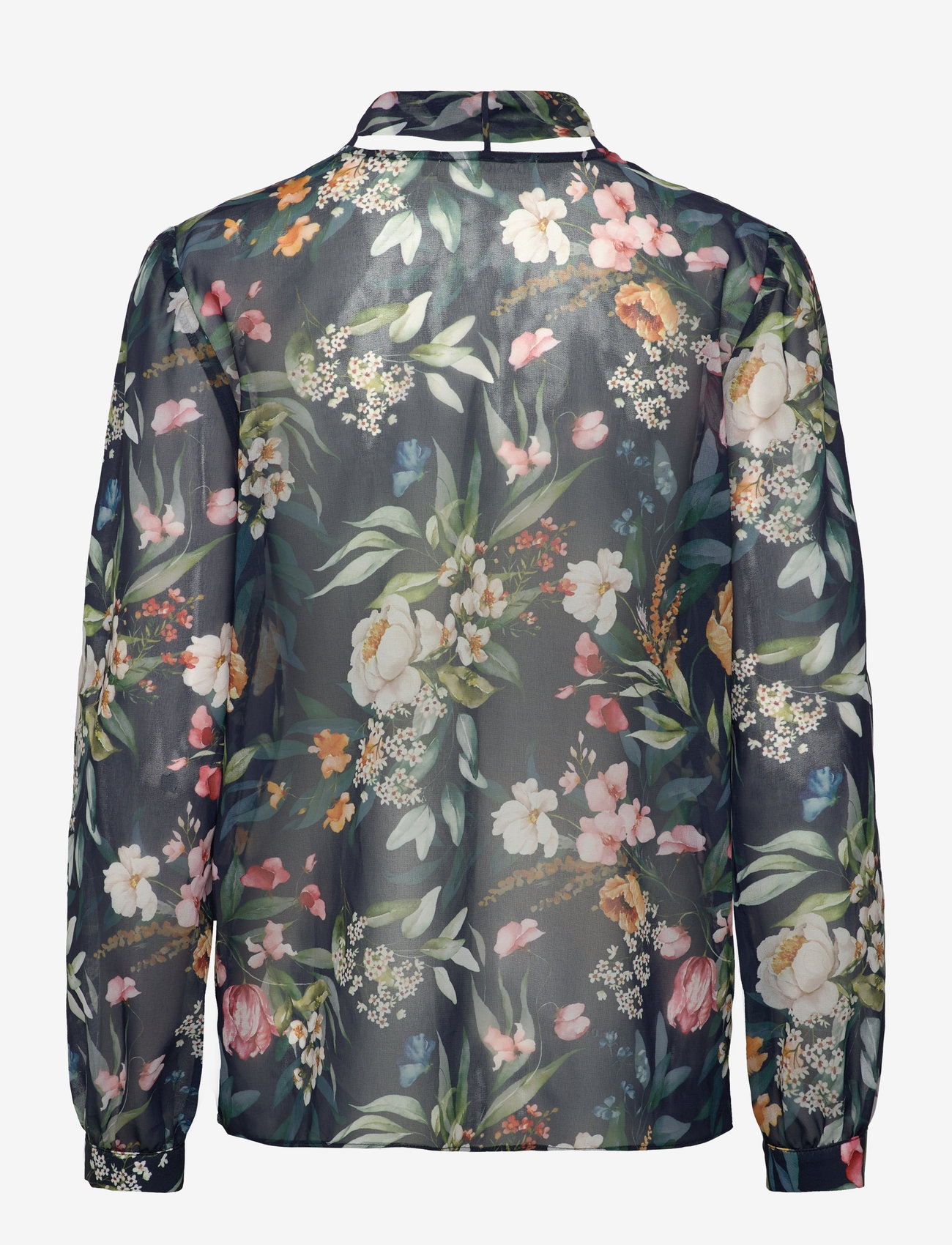 Ida Sjöstedt - 359 MEGHAN BLOUSE - långärmade blusar - dark flowers - 2