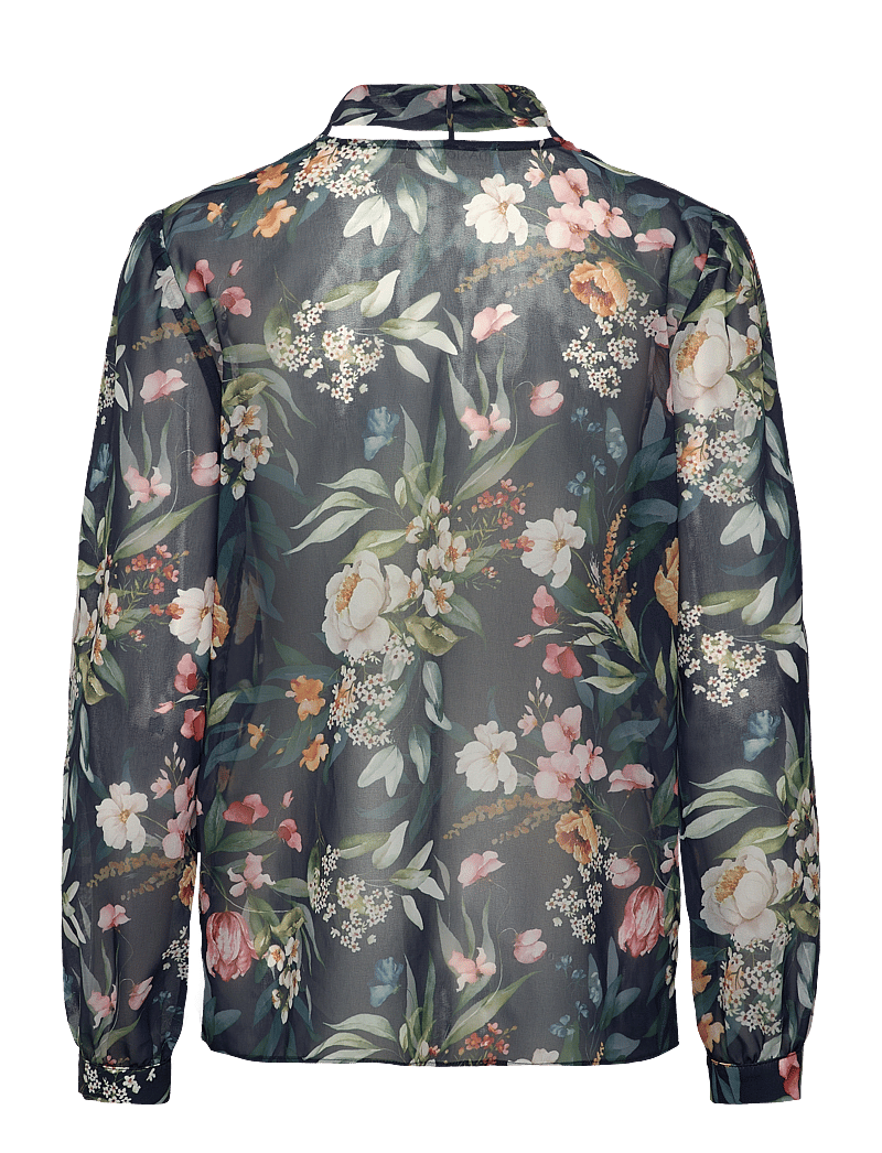 Ida Sjöstedt - 359 MEGHAN BLOUSE - långärmade blusar - dark flowers - 2