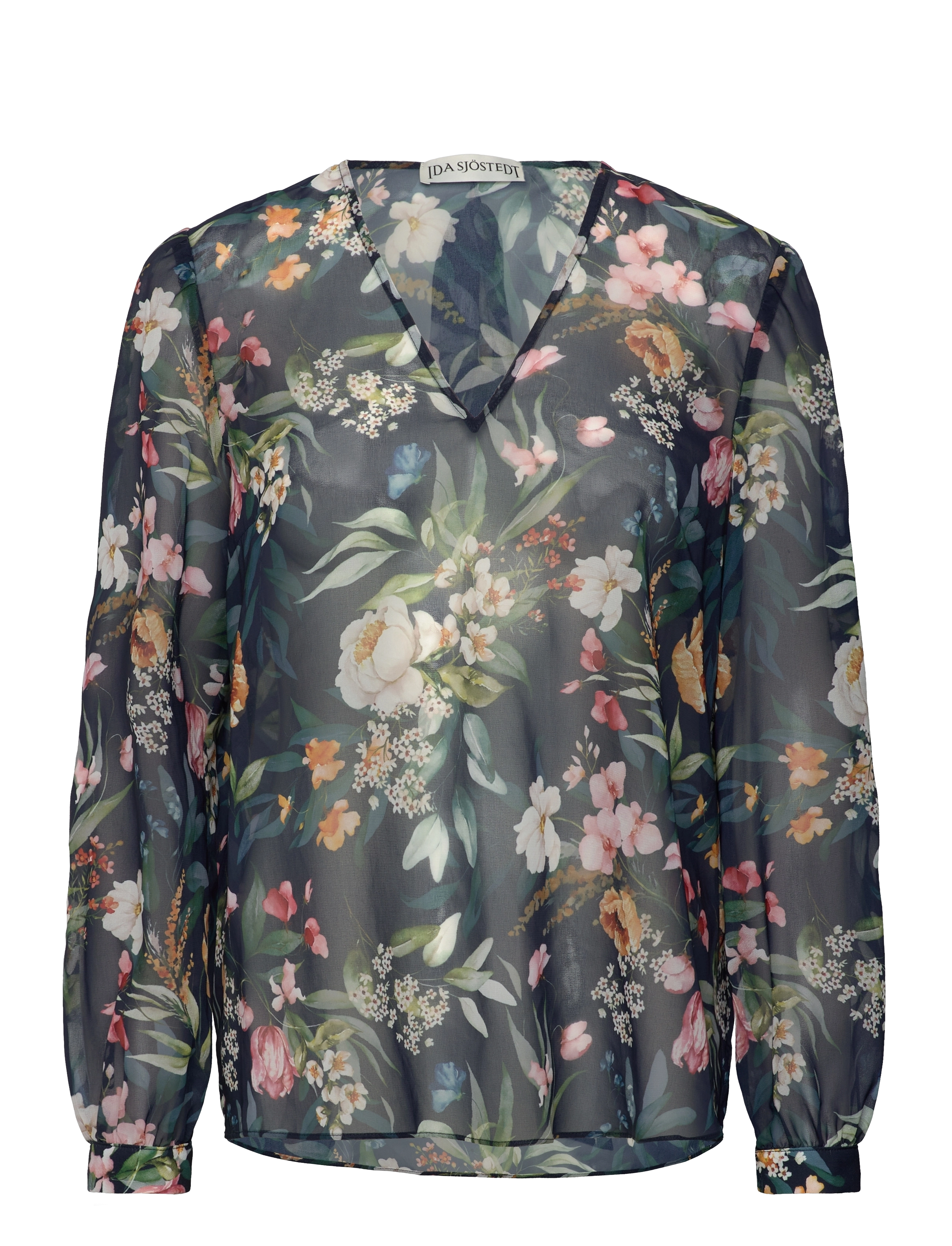 Ida Sjöstedt - 359 MEGHAN BLOUSE - pitkähihaiset puserot - dark flowers - 3