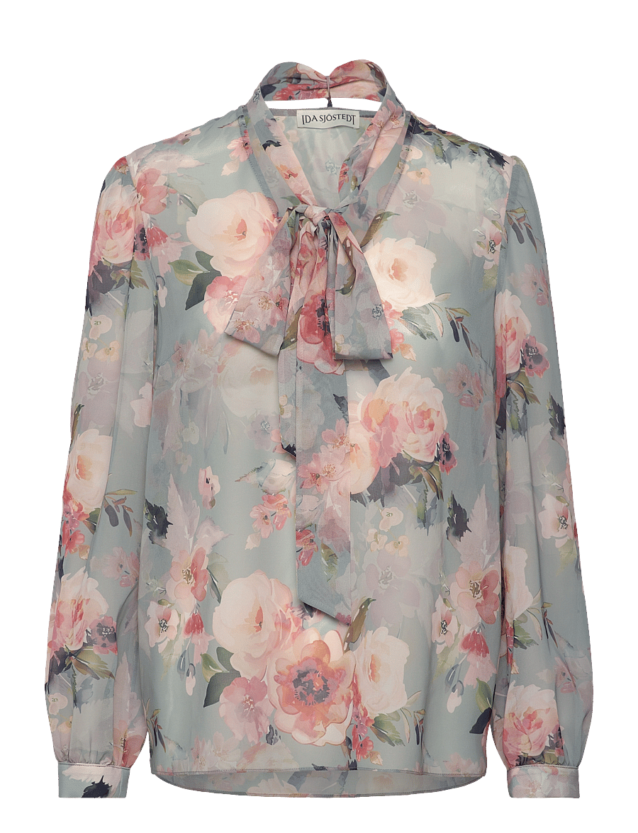 Ida Sjöstedt - 359 MEGHAN BLOUSE - langærmede bluser - pastel floral - 1
