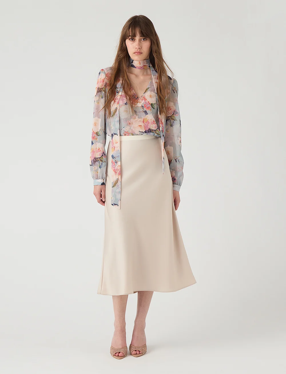 Ida Sjöstedt - 359 MEGHAN BLOUSE - langerma blússur - pastel floral - 0