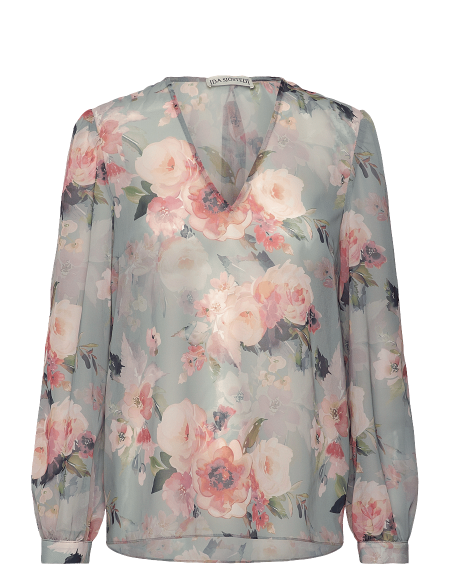Ida Sjöstedt - 359 MEGHAN BLOUSE - langærmede bluser - pastel floral - 3
