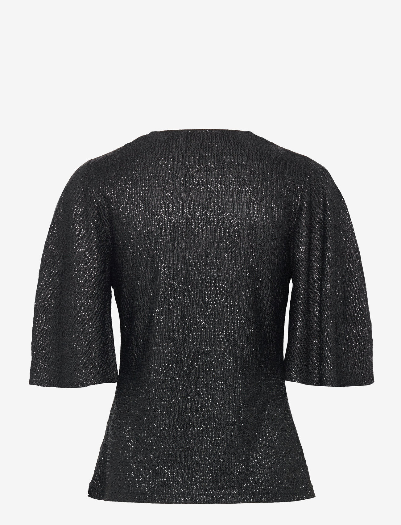 Ida Sjöstedt - 305 MYRA TOP - short-sleeved blouses - black shimmer - 2
