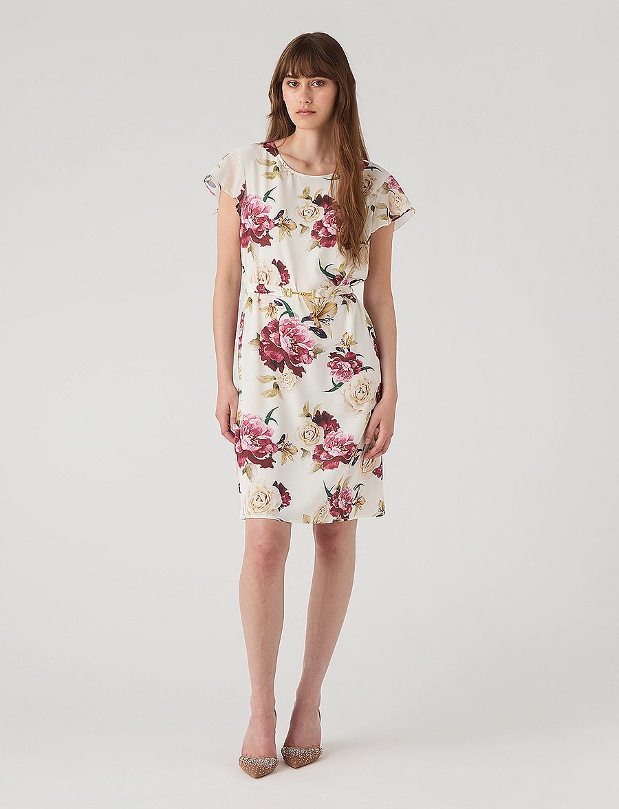 Ida Sjöstedt - 357 NADIA DRESS - konfirmation - creme red floral - 0