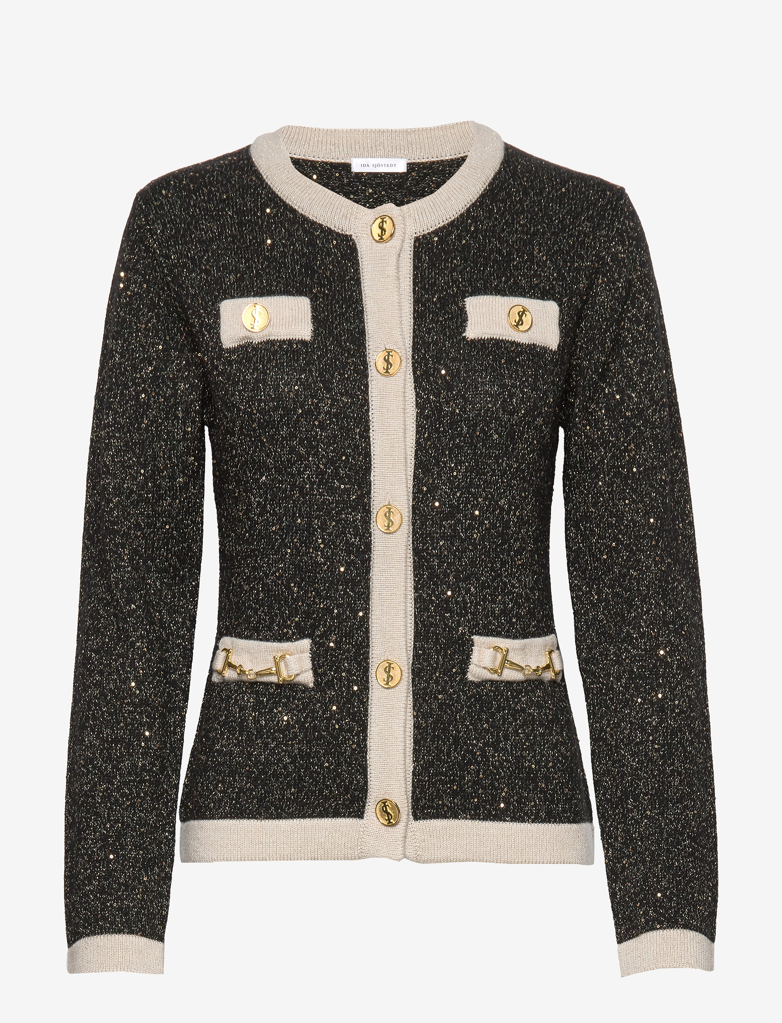Ida Sjöstedt - Noble Cardigan - black/cream gold - 0