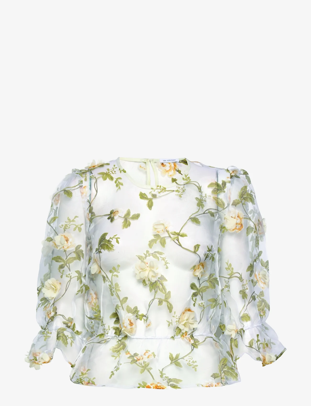 Ida Sjöstedt - ORLANDO TOP - blouses met lange mouwen - cream floral - 1