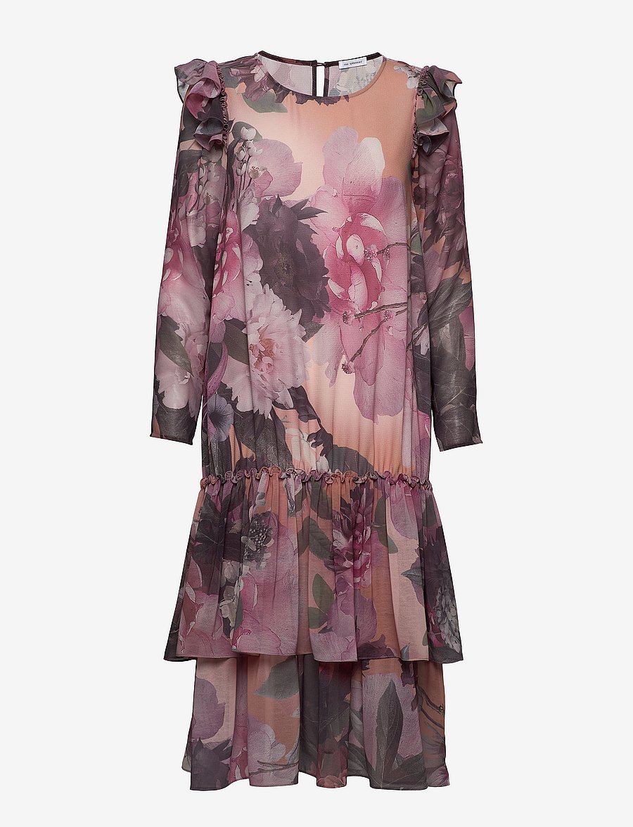 Ida Sjöstedt - Paloma Dress - midiklänningar - pink floral - 0