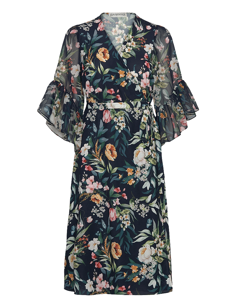 Ida Sjöstedt - 356 PEARL DRESS - sommerkjoler - dark floral - 1