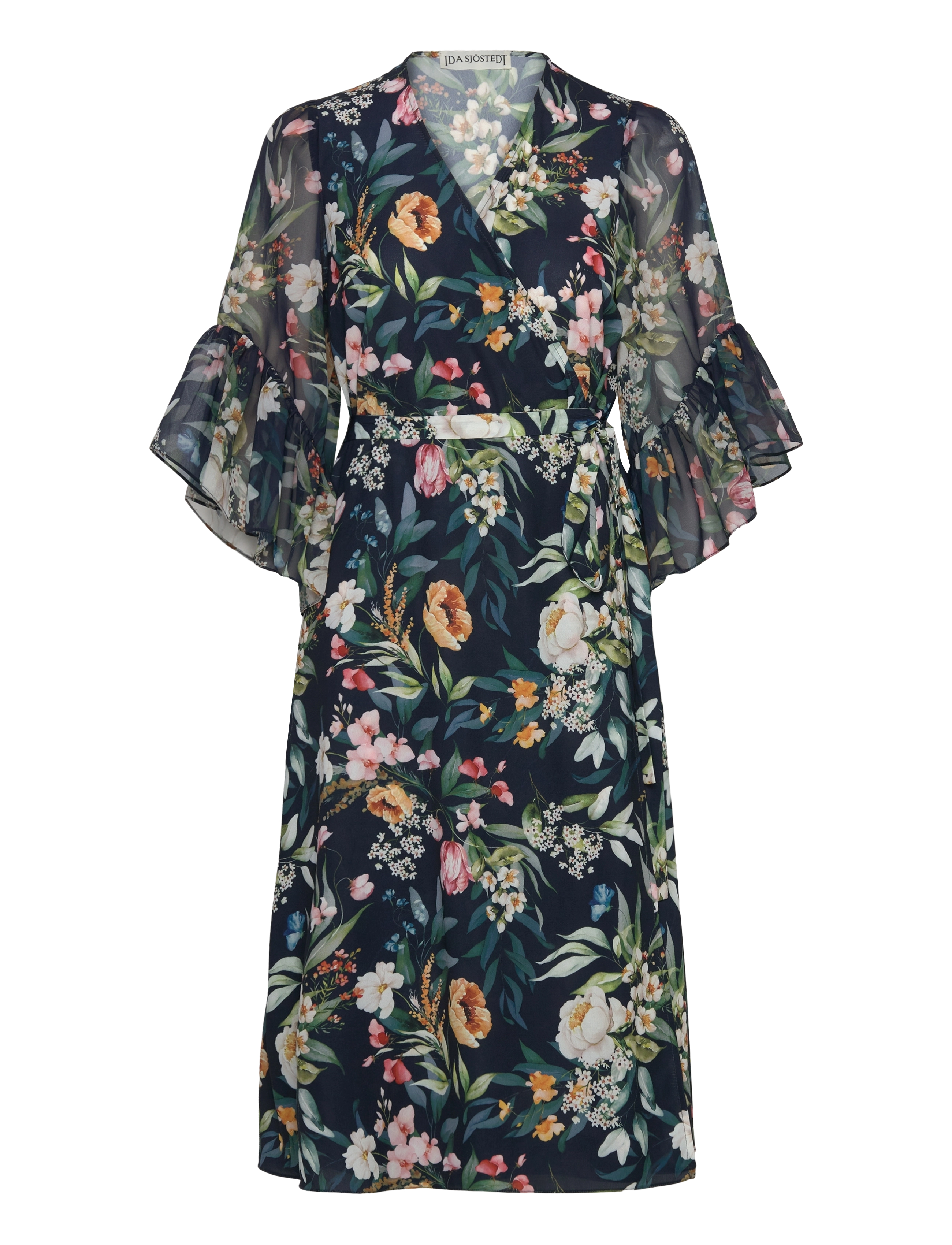 Ida Sjöstedt 356 PEARL DRESS - Ida Sjöstedt - DARK FLORAL / navy