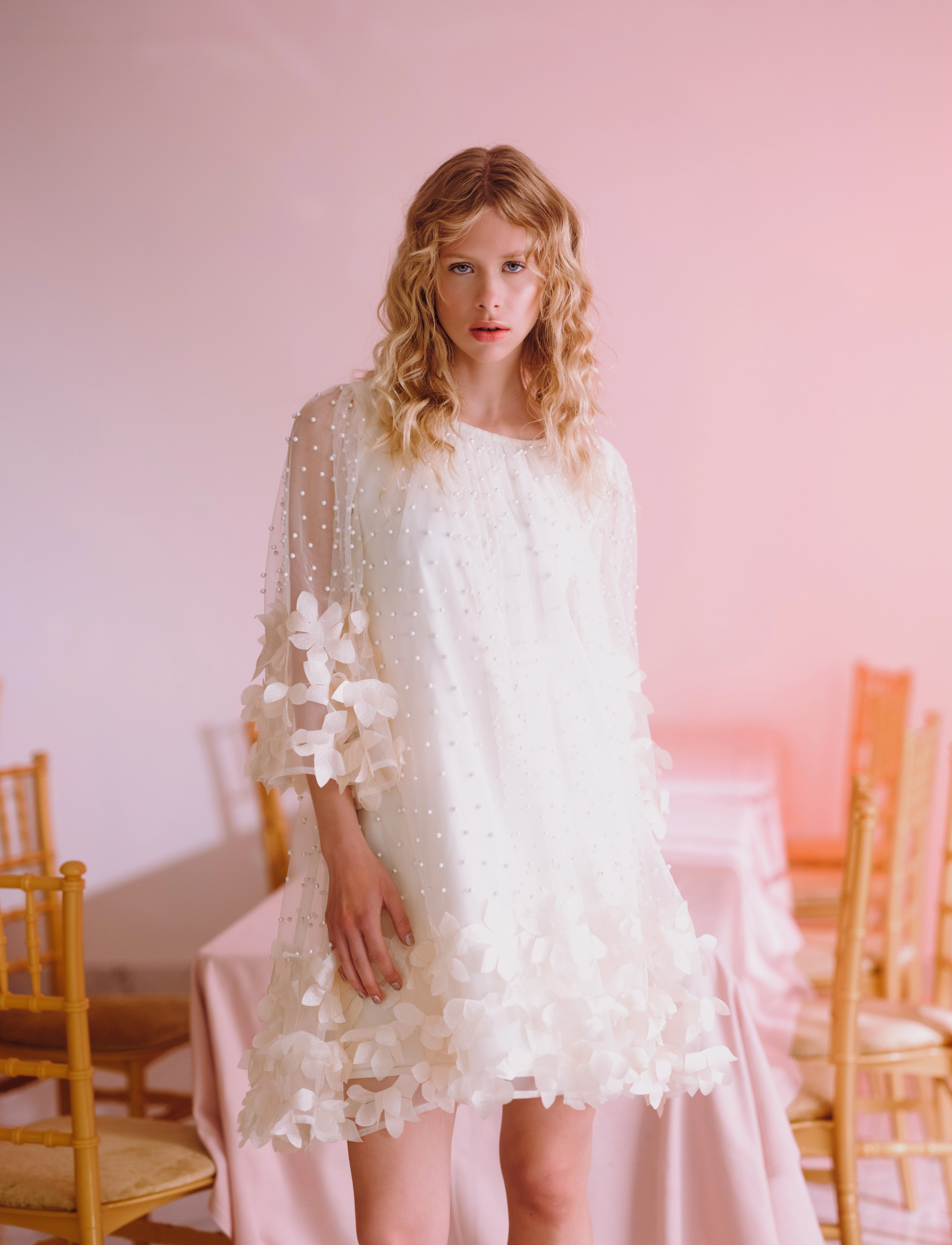 Ida Sjöstedt - 225 RIVER BEAD DRESS - cream white - 2