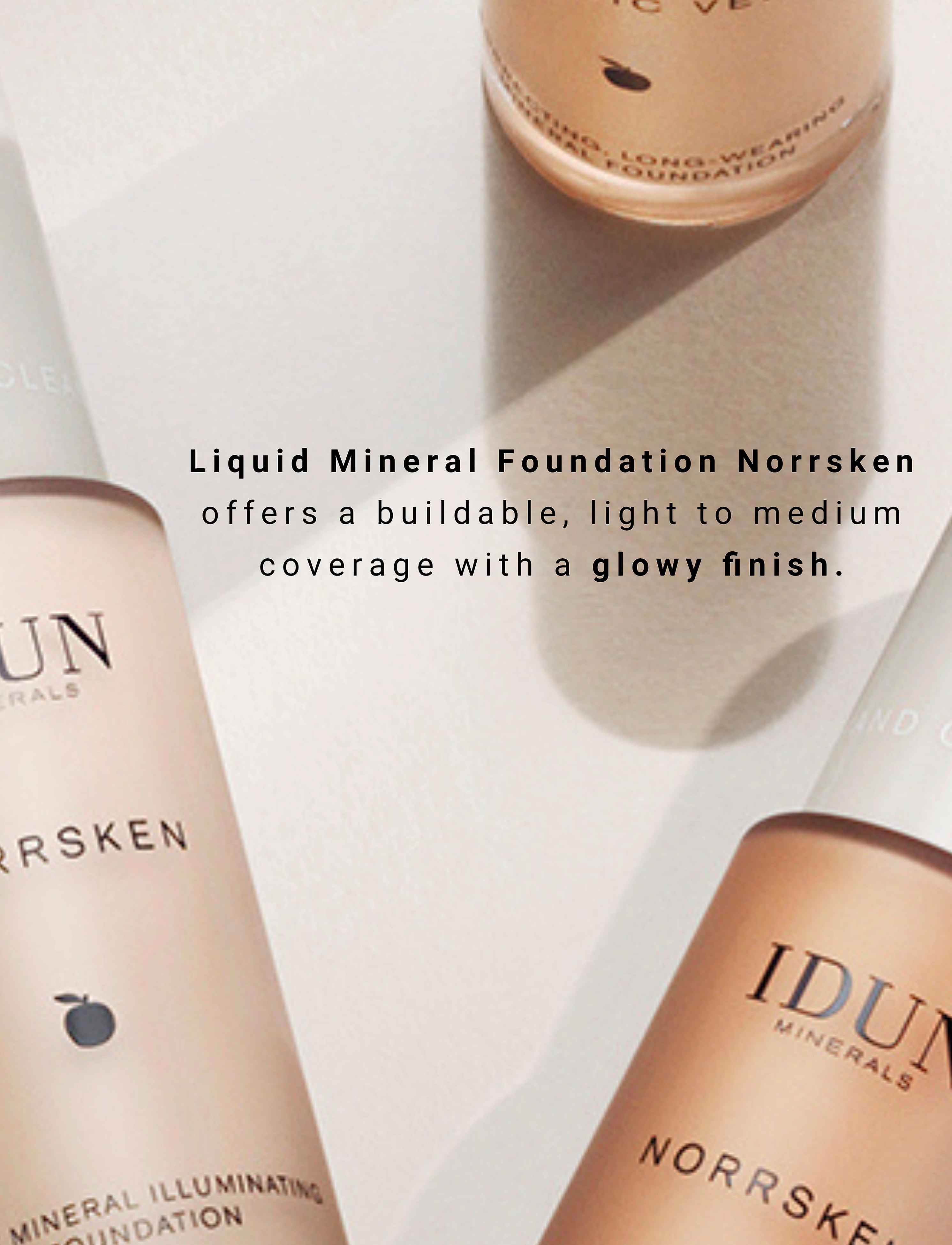 IDUN Minerals - Liquid Mineral Foundation Norrsken Saga - sminke - neutral light - 4