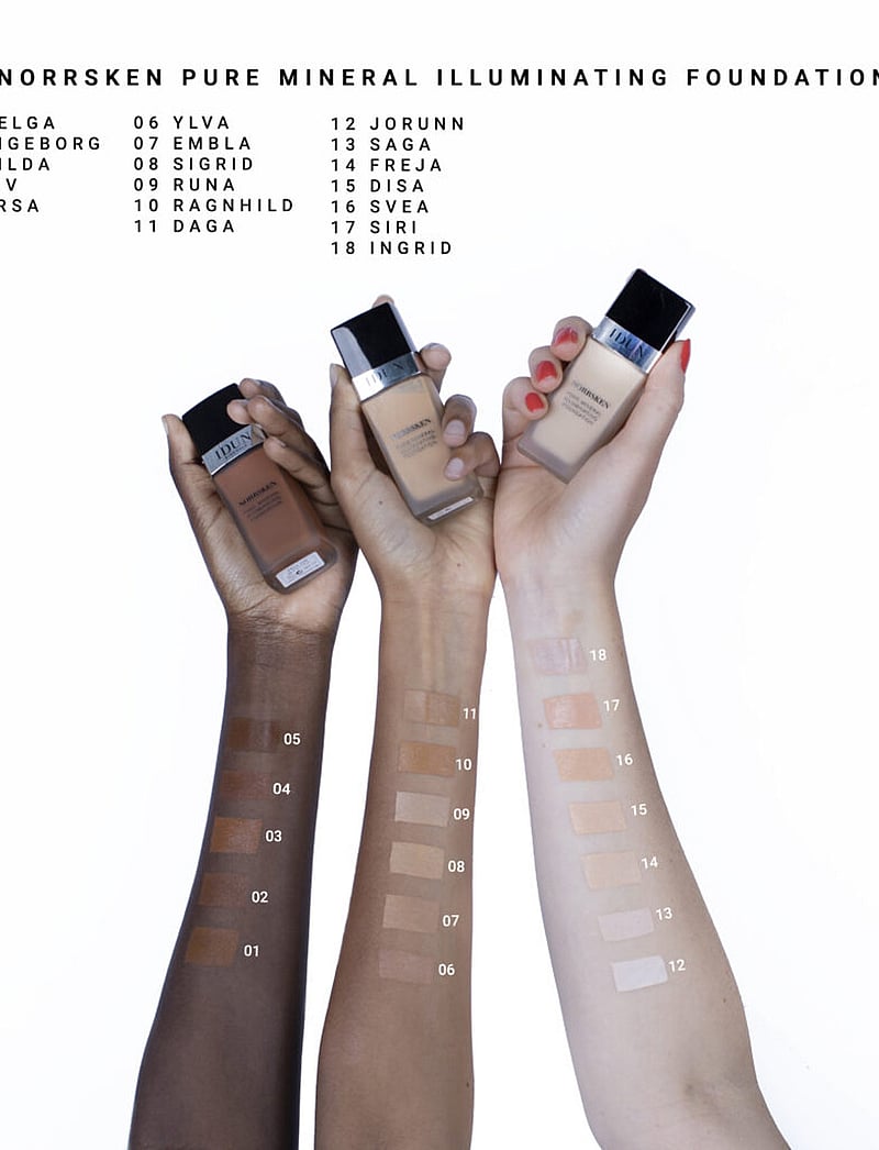 IDUN Minerals - Liquid Mineral Foundation Norrsken Saga - makeup - neutral light - 5