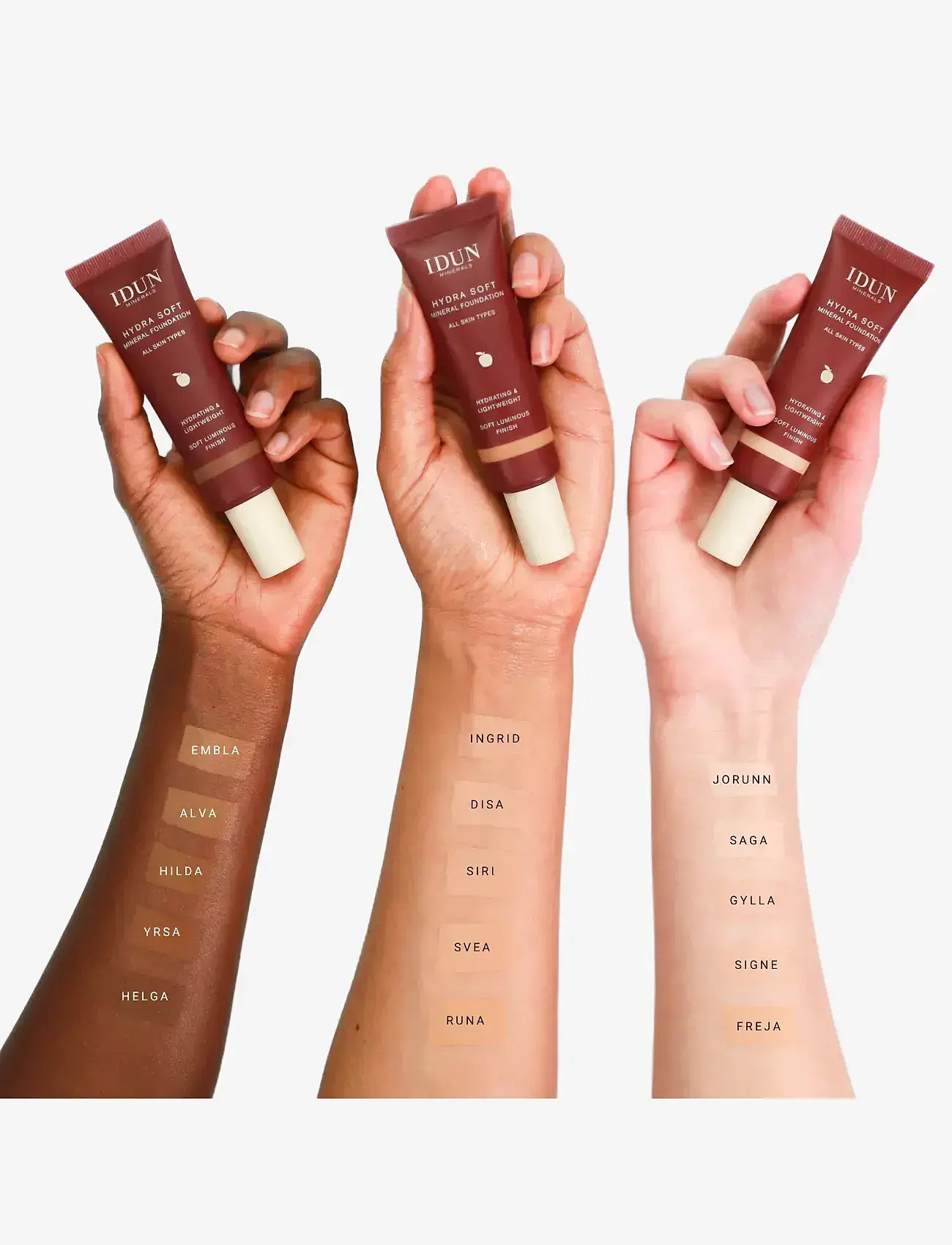 IDUN Minerals - Hydra Soft Mineral Foundation Freja - smink - freja light warm - 5