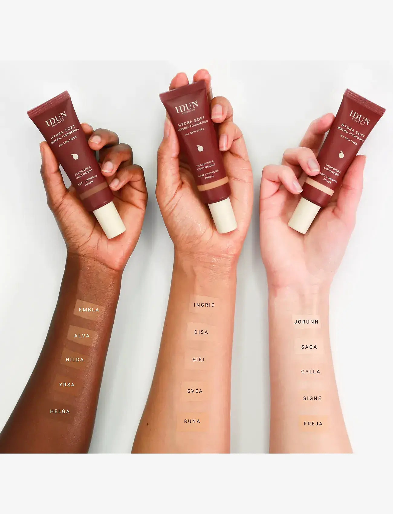 IDUN Minerals - Hydra Soft Mineral Foundation Alva - makeup - alva light brown neutral - 5