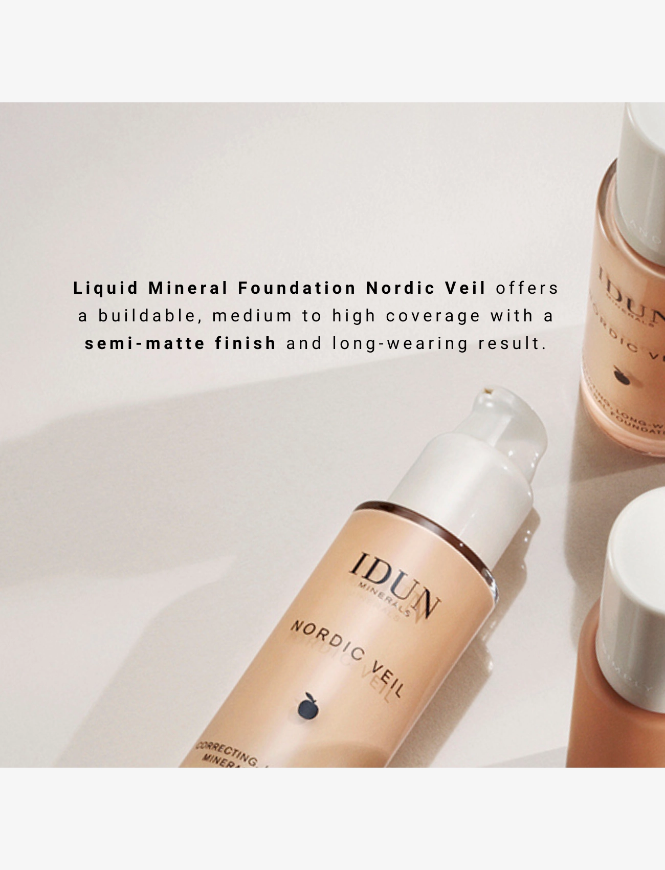 IDUN Minerals - Liquid Mineral Foundation Nordic Veil Jorunn - festtøj til outletpriser - extra light - 4