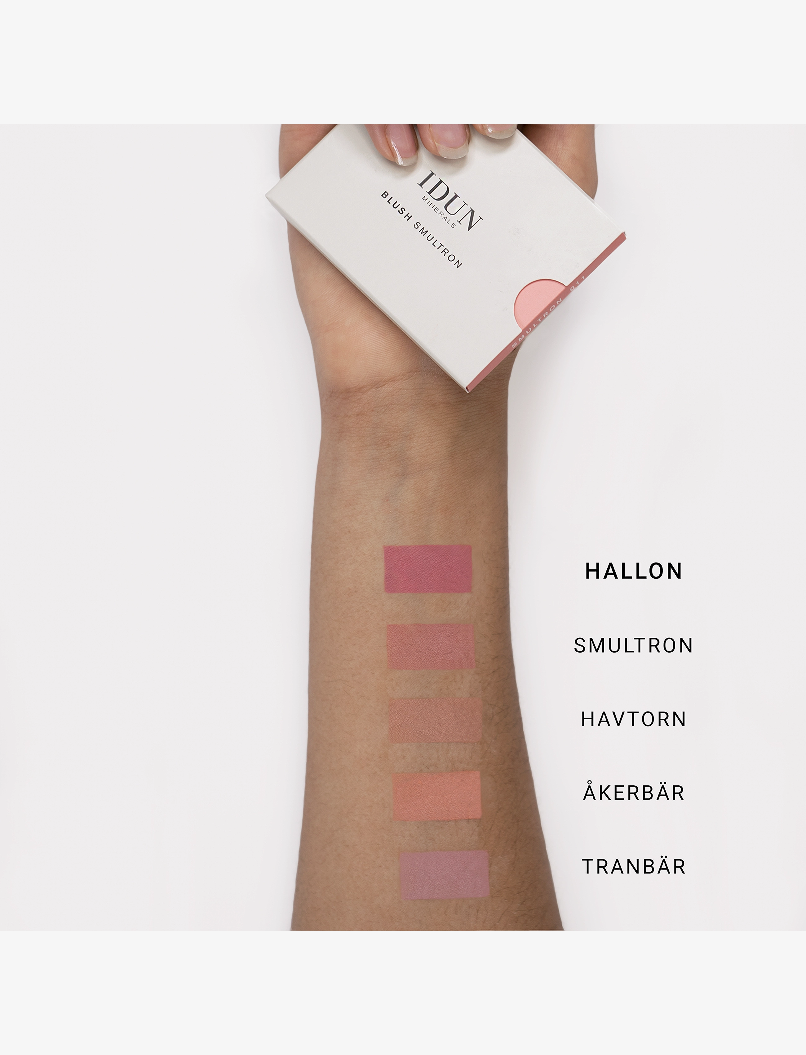 IDUN Minerals Blush Hallon puder, rouge & highlighter dam – bild 5