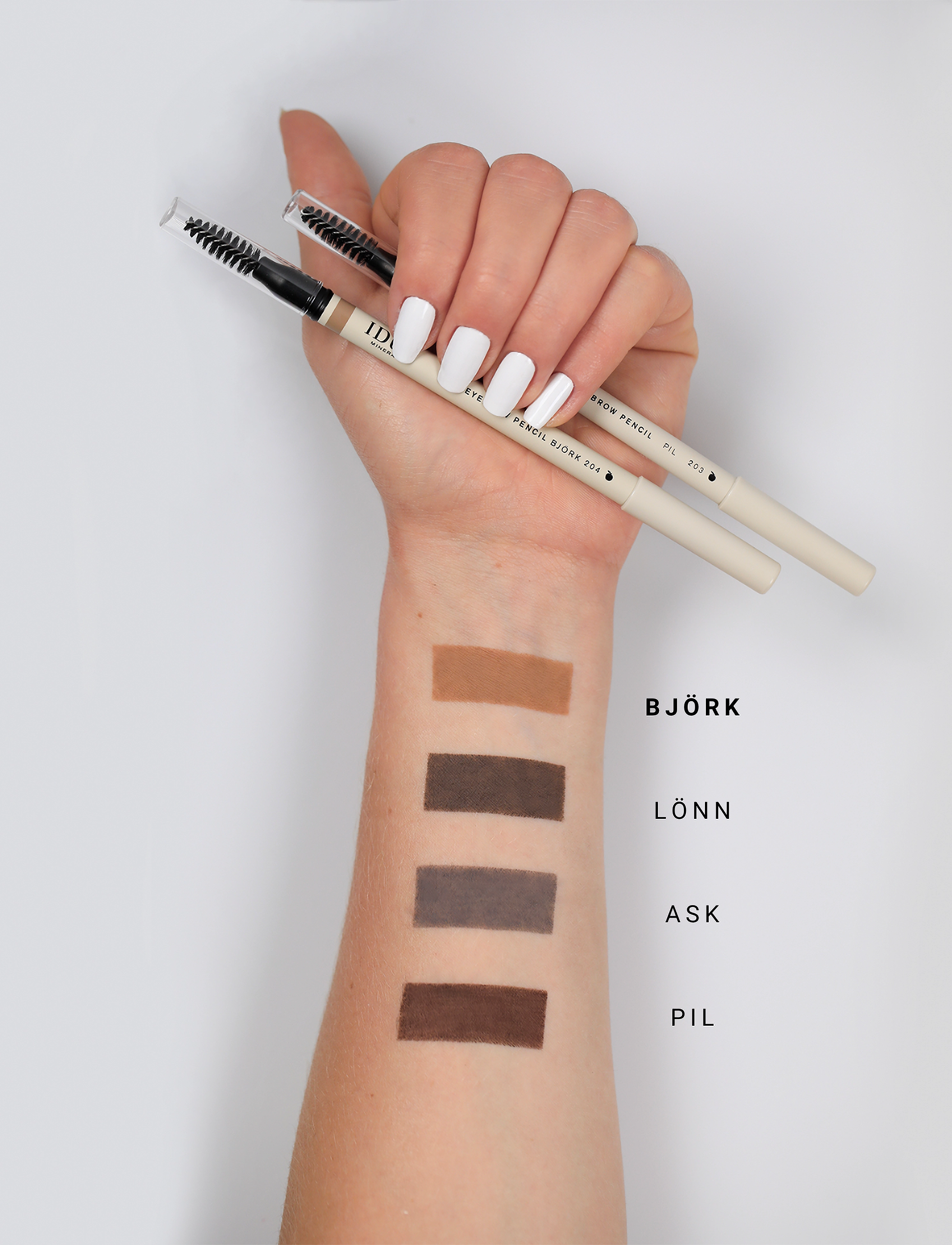 IDUN Minerals Eyebrow Pencil Björk, 1.2G, Brown, Øjenbryn > Øjenbrynsblyant, Dame