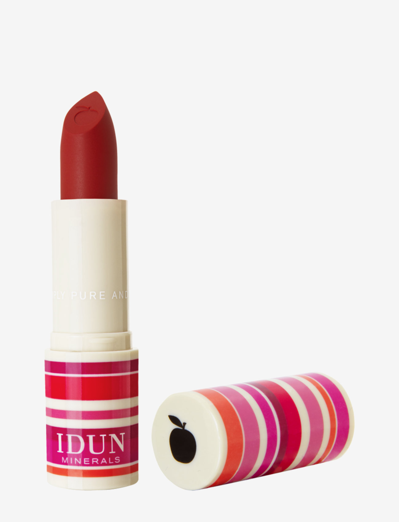 IDUN Minerals - Matte Lipstick Jordgubb - redo för date night - jordgubb - 0