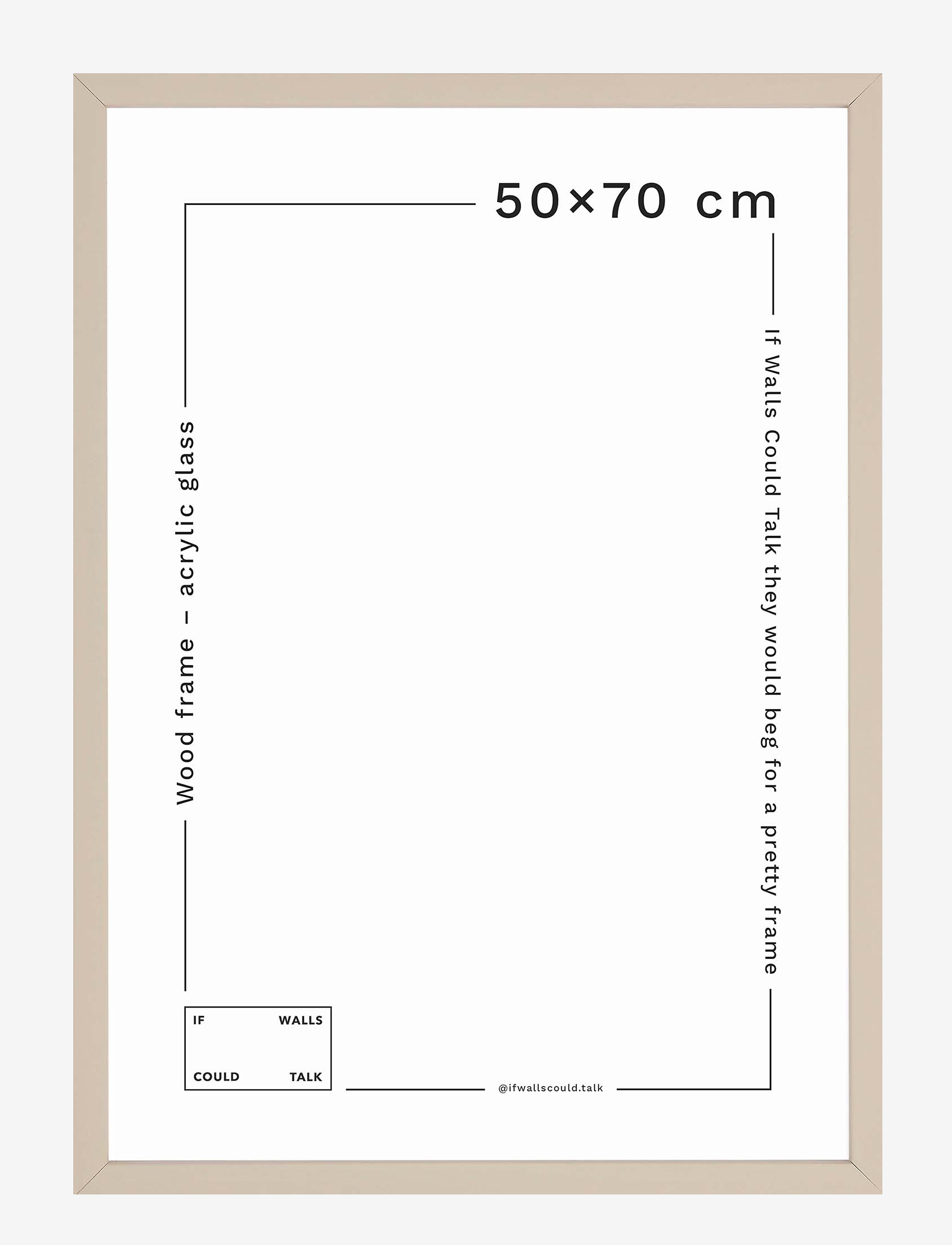 If Walls Could Talk IWCT Frame Acrylic Glass - If Walls Could Talk - BEIGE GREY / brown