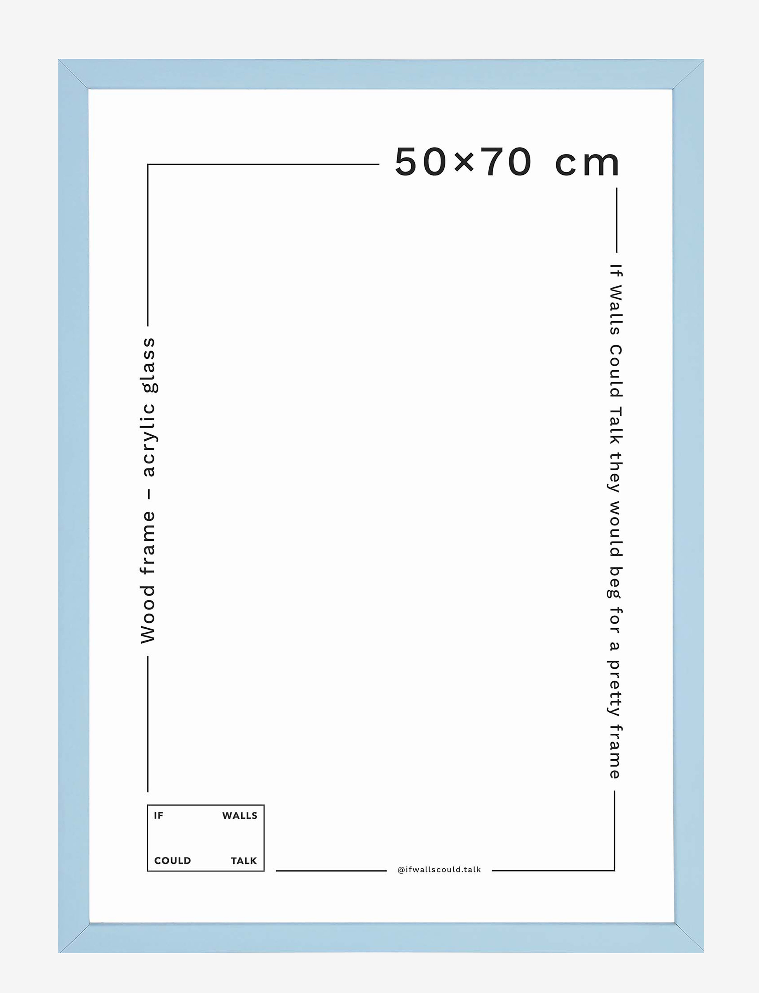 If Walls Could Talk IWCT Frame Acrylic Glass - If Walls Could Talk - BLUE LIGHT / blue